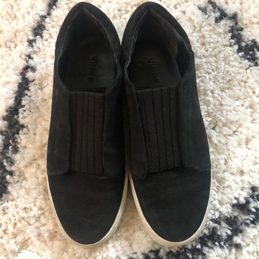 Vince black suede sneakers